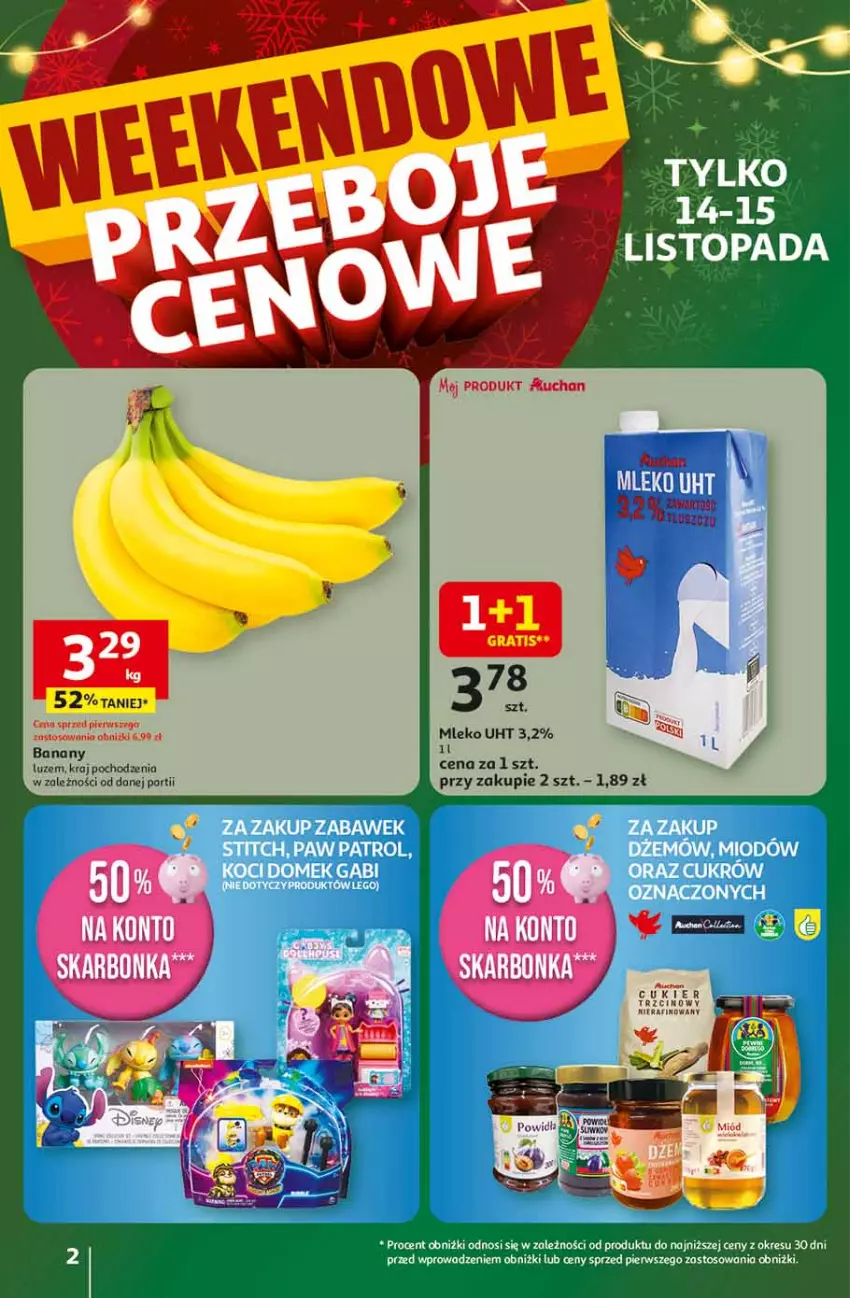 Gazetka promocyjna Auchan - Święta jak babcię kocham Hipermarket - ważna 13.11 do 19.11.2025 - strona 2 - produkty: Cukier, Dżem, Koc, Mleko, Top
