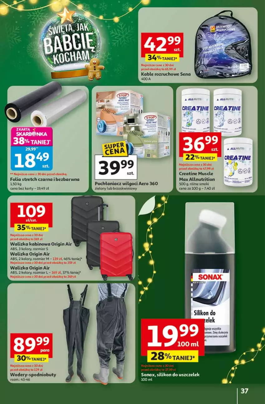 Gazetka promocyjna Auchan - Święta jak babcię kocham Hipermarket - ważna 13.11 do 19.11.2025 - strona 37 - produkty: Buty, Gin, LG, Mus, Pochłaniacz wilgoci, Silikon do uszczelek, Sonax, Walizka