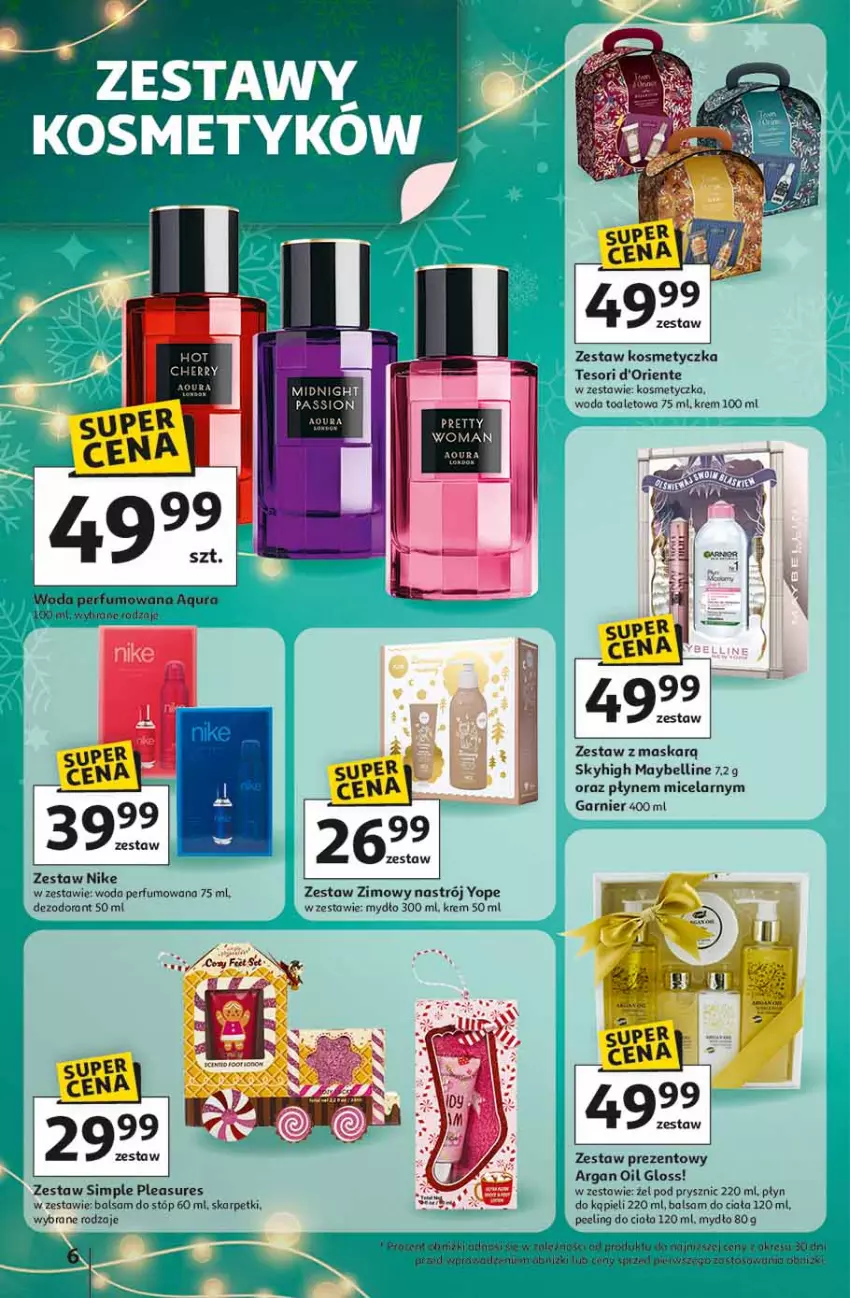 Gazetka promocyjna Auchan - Święta jak babcię kocham Hipermarket - ważna 13.11 do 19.11.2025 - strona 6 - produkty: Balsam do ciała, Balsam do stóp, Bell, Dezodorant, Garnier, Karp, Kosmetyczka, LG, Maska, Maybelline, Mydło, Nike, Peeling, Perfum, Skarpetki, Woda, Woda perfumowana, Woda toaletowa, Zestaw prezentowy