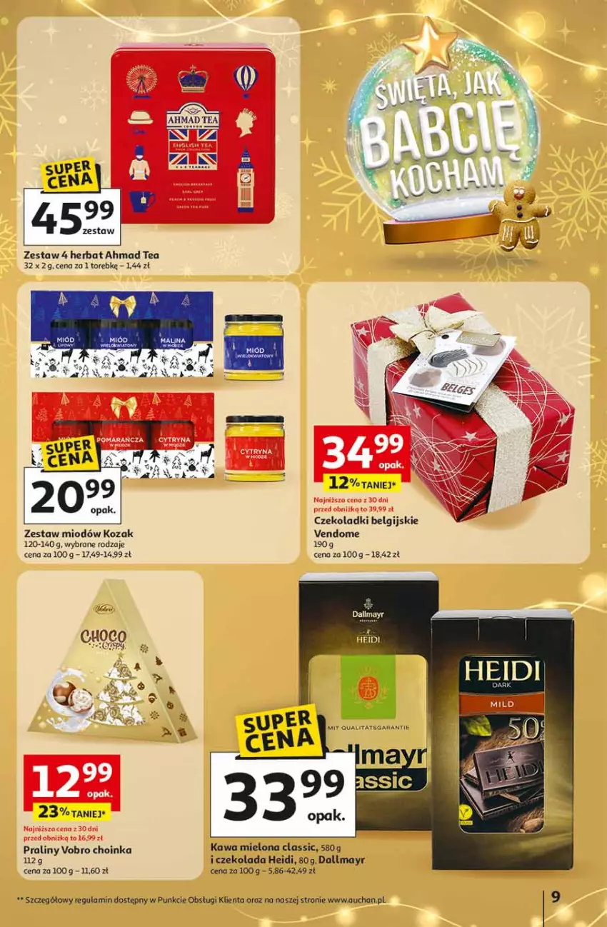 Gazetka promocyjna Auchan - Święta jak babcię kocham Hipermarket - ważna 13.11 do 19.11.2025 - strona 9 - produkty: Choinka, Czekolada, Dallmayr, Inka, Kawa, Kawa mielona, LG, Praliny
