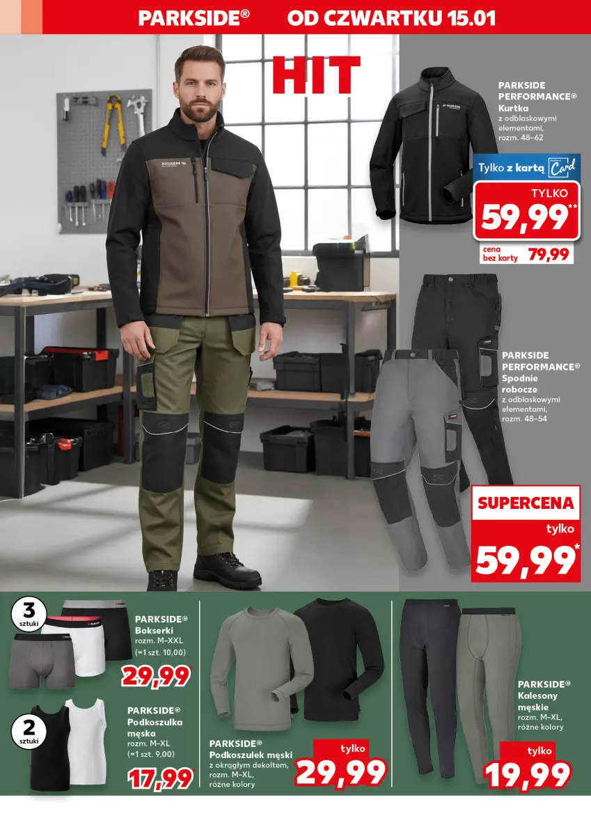 Gazetka promocyjna Kaufland - Kaufland - ważna 15.01 do 21.01.2026 - strona 4 - produkty: Bokserki, Kalesony, Kosz, Koszulka, Kurtka, Parkside, Podkoszulek, Ser, Sony, Spodnie