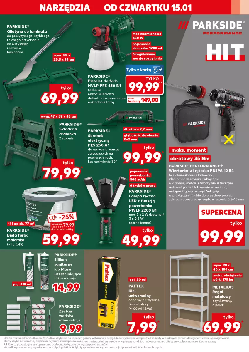 Gazetka promocyjna Kaufland - Kaufland - ważna 15.01 do 21.01.2026 - strona 7 - produkty: Akumulator, Fa, Inka, Koc, Lampa, LG, Parkside, Por, Powerbank, Regał, Silikon sanitarny, Sok, Tarka, Top, Wkręt, Wkrętarka