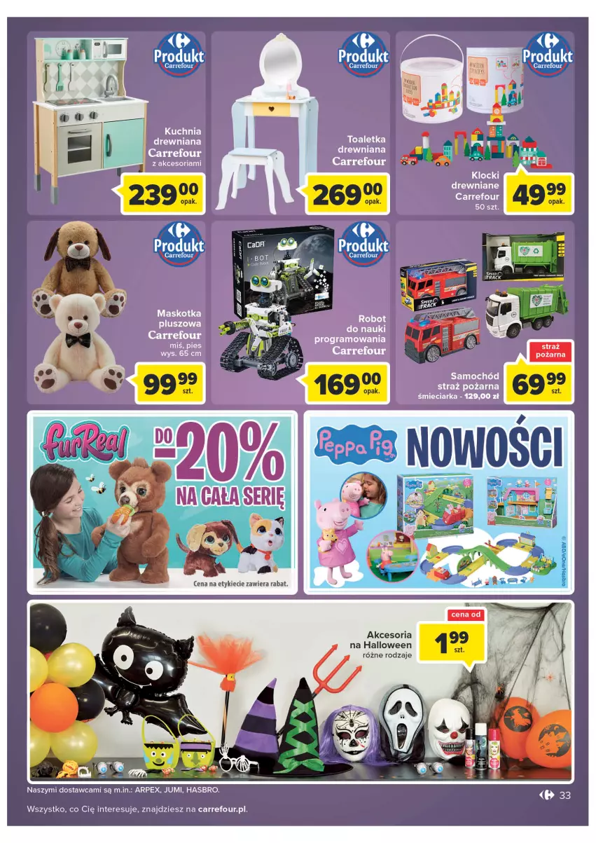 Gazetka promocyjna Carrefour - Gazetka Carrefour Zyskoteka - ważna 18.10 do 22.10.2022 - strona 33 - produkty: Gra, Hasbro, Klocki, Kuchnia, Samochód, Straż pożarna, Toaletka