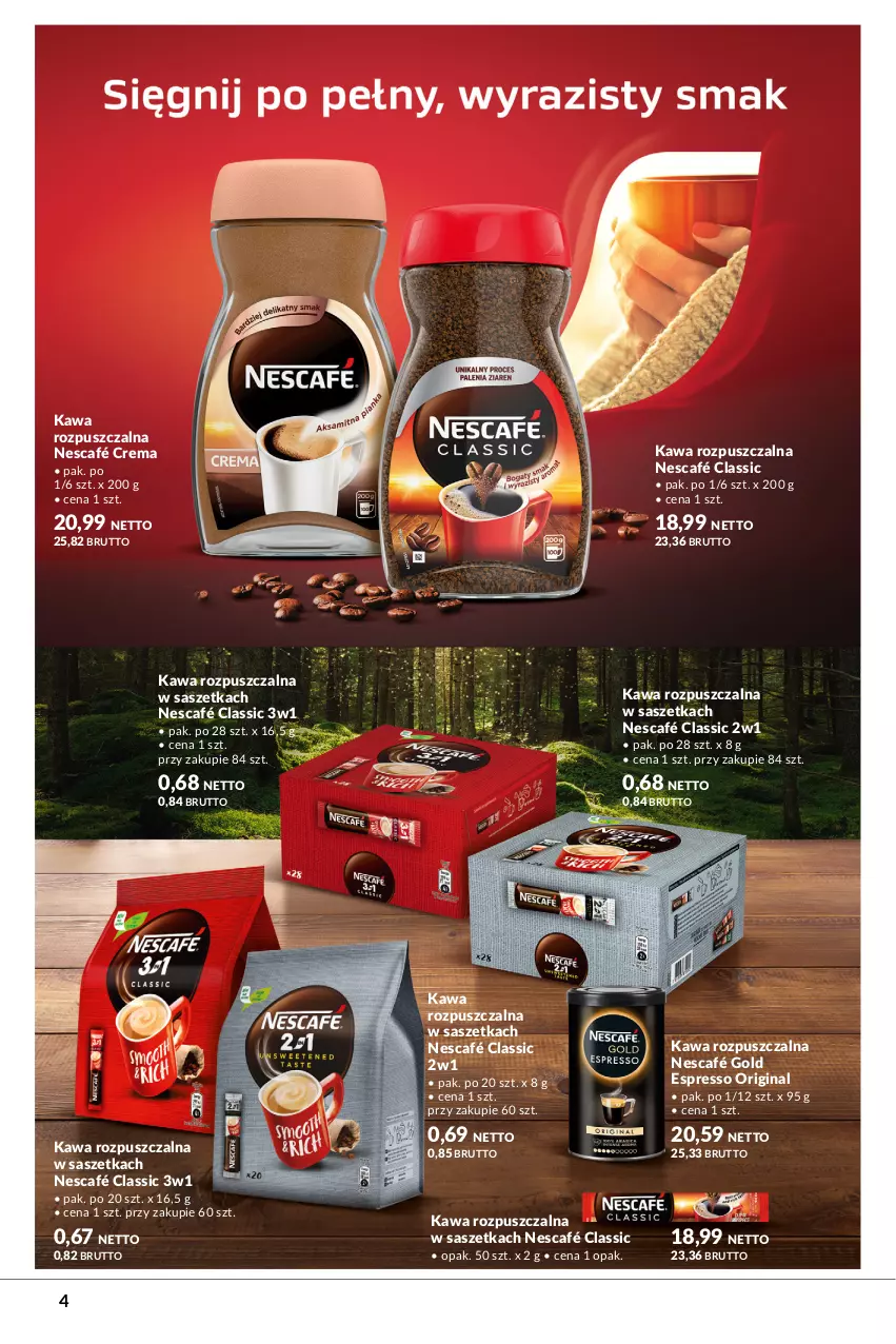 Gazetka promocyjna Makro - Świat aromatów - kawy, herbaty, słodkości - ważna 19.09 do 02.10.2023 - strona 4 - produkty: Gin, Kawa, Kawa rozpuszczalna, Nescafé
