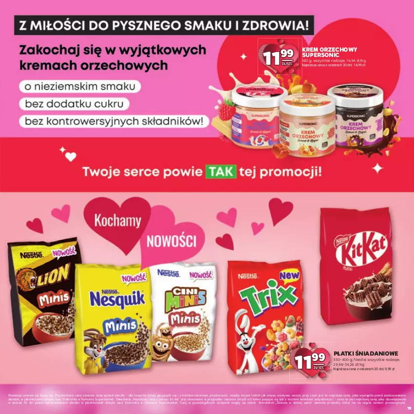 Gazetka promocyjna Stokrotka - Katalog Walentynkowy - ważna 06.02 do 19.02.2025 - strona 19 - produkty: Danio, Krem orzechowy, Mięso, Nestlé, Owoce, Warzywa