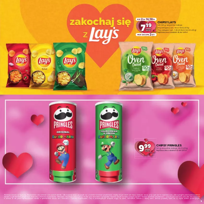 Gazetka promocyjna Stokrotka - Katalog Walentynkowy - ważna 06.02 do 19.02.2025 - strona 9 - produkty: Chipsy, Lay’s, Mięso, Owoce, Pringles, Warzywa