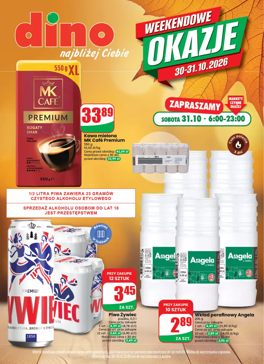 Gazetka promocyjna Dino - Weekendowe okazje - ważna 30.10 do 31.10.2026 - strona 1 - produkty: Kawa, Kawa mielona, Piwo