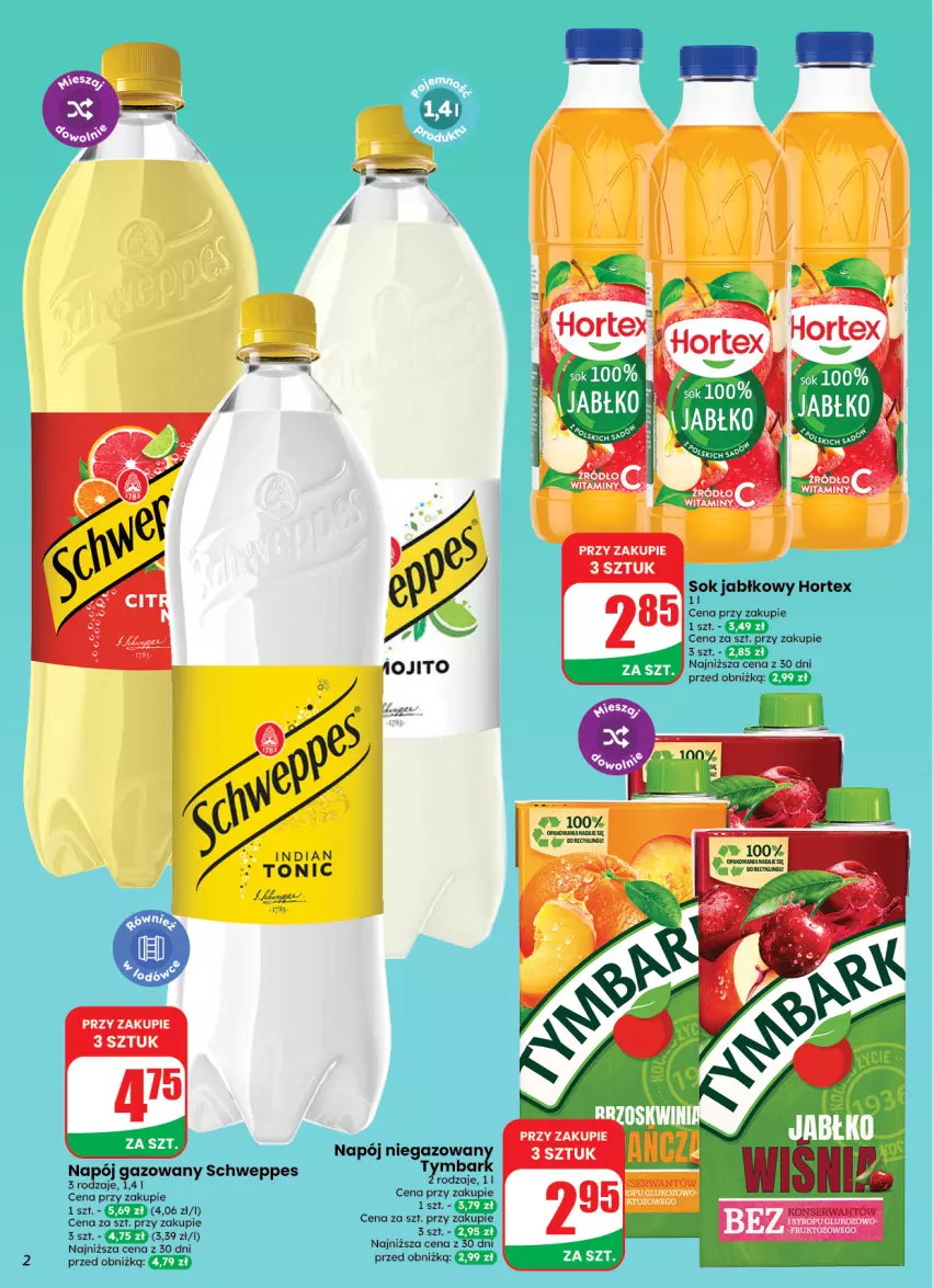 Gazetka promocyjna Dino - Weekendowe okazje - ważna 30.10 do 31.10.2026 - strona 2 - produkty: Hortex, Napój, Schweppes, Sok, Sok jabłkowy