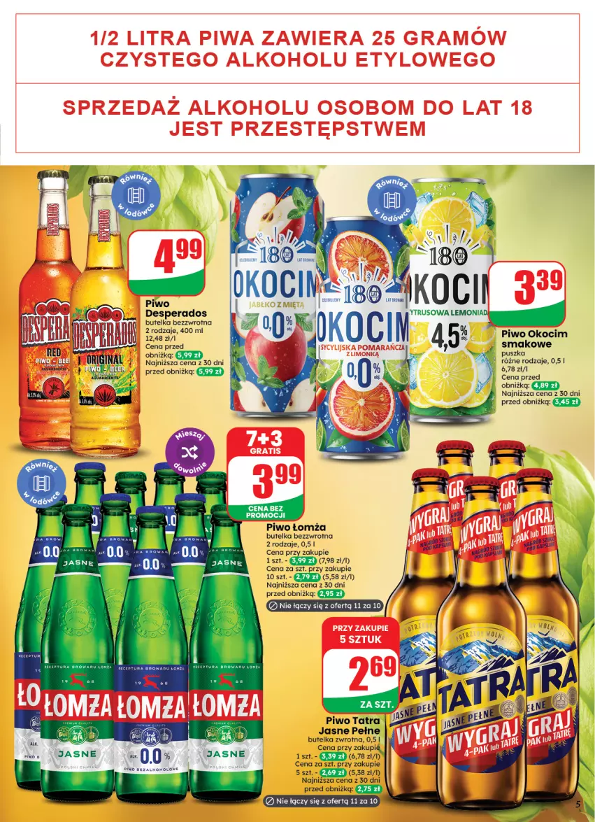 Gazetka promocyjna Dino - Weekendowe okazje - ważna 30.10 do 31.10.2026 - strona 5 - produkty: Desperados, Koc, Okocim, Piwo, Tatra
