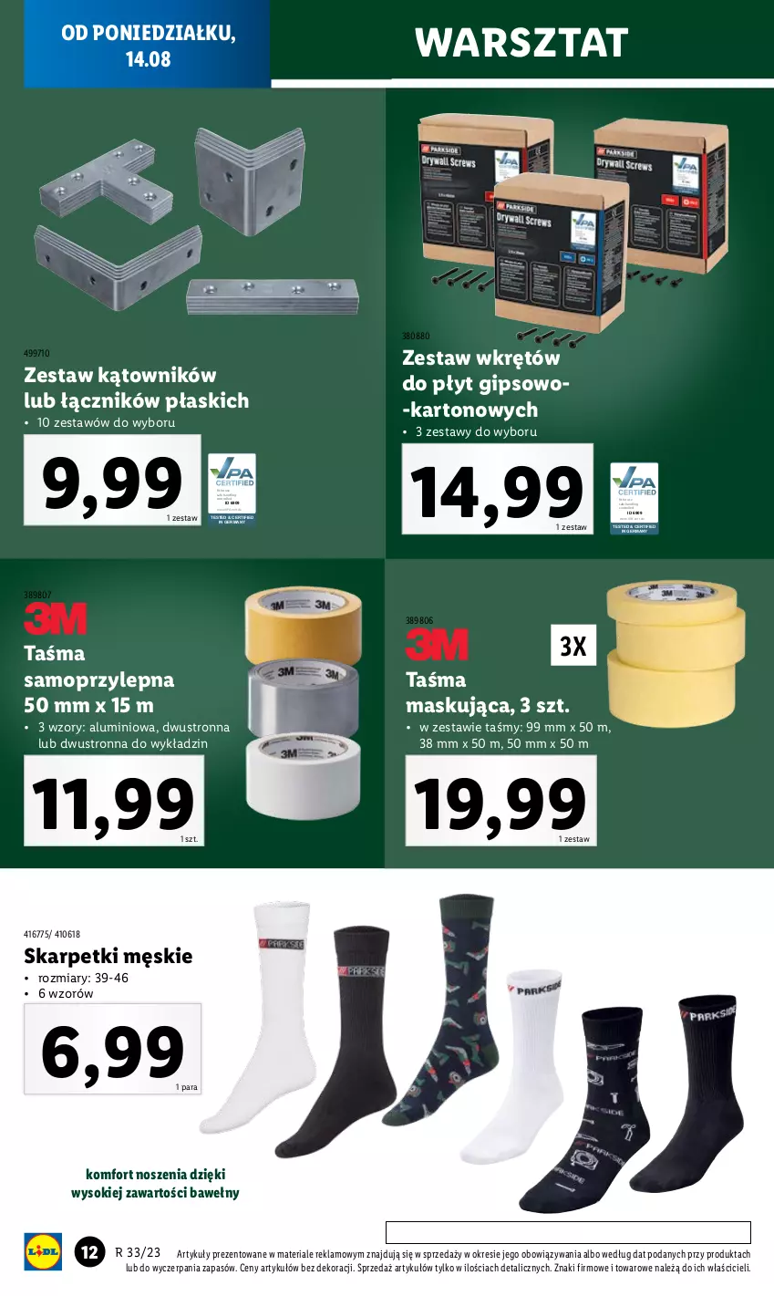 Gazetka promocyjna Lidl - GAZETKA - ważna 14.08 do 19.08.2023 - strona 14 - produkty: Control, Karp, Mop, Skarpetki, Sok, Wkręt, Wkrętów