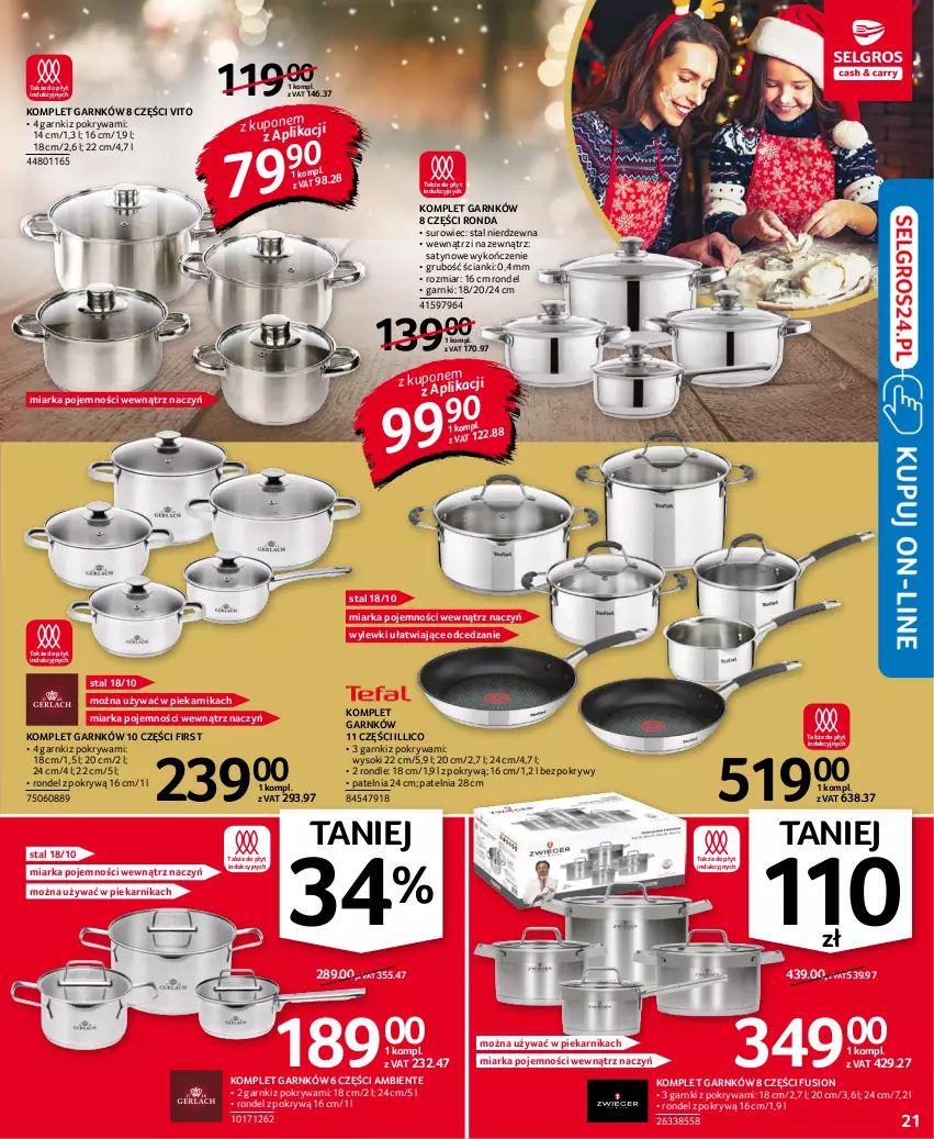 Gazetka promocyjna Selgros - Oferta przemysłowa - ważna 25.11 do 01.12.2021 - strona 21 - produkty: Fusion, Miarka, Patelnia, Piekarnik, Pokrywa, Rondel, Sok