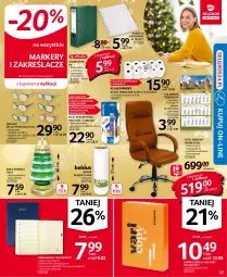 Gazetka promocyjna Selgros - Oferta przemysłowa - Gazetka - ważna od 01.12 do 01.12.2021 - strona 37 - produkty: Ser, Por, Gra, Choinka, Inka, Papier, Rama, Marker, Kosz, Klej, Tusz, Znicz, Biuro, Okulary do czytania, Fotel, Olej, Kalendarz, Wkład olejowy, Fa