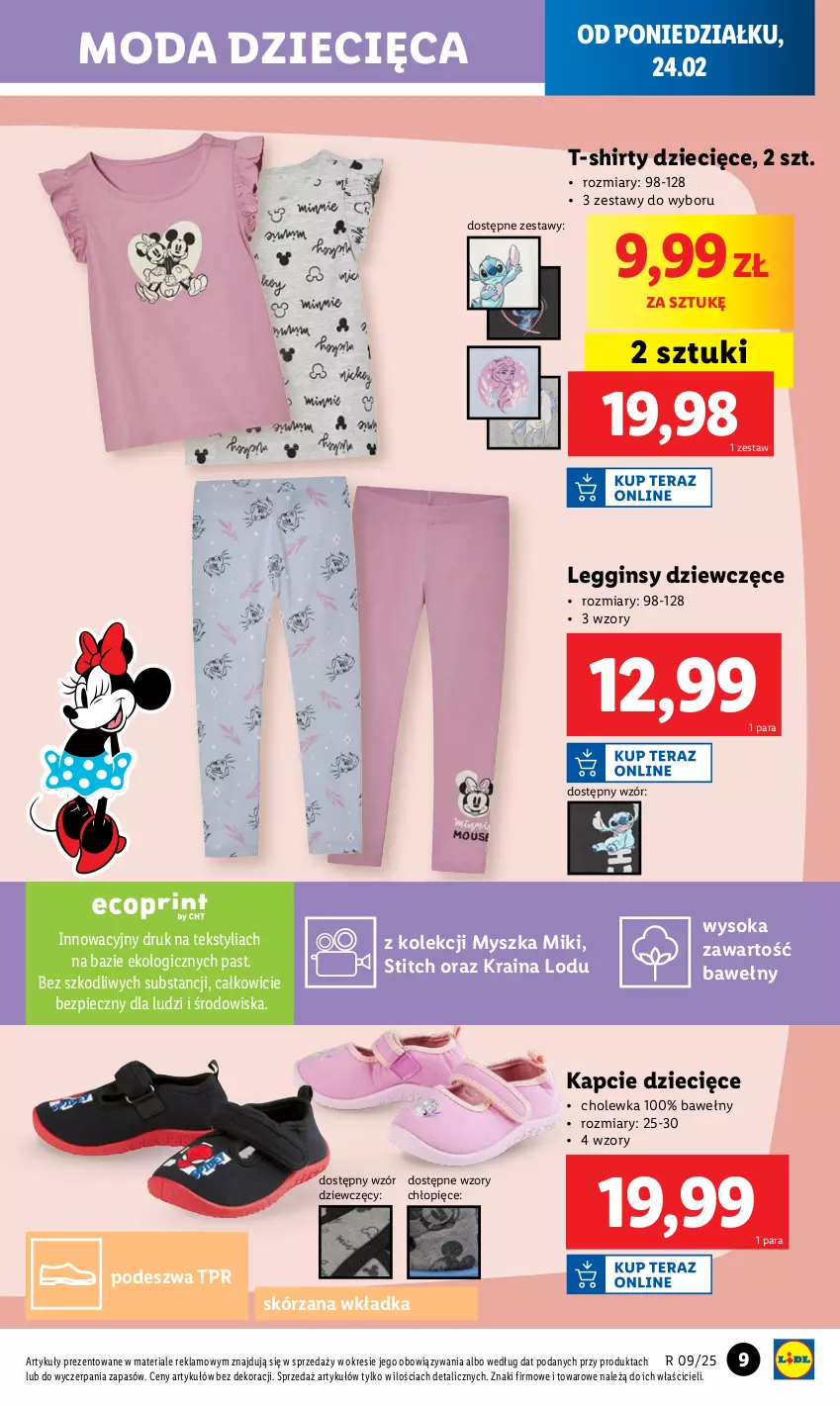 Gazetka promocyjna Lidl - GAZETKA - ważna 24.02 do 01.03.2025 - strona 11 - produkty: Dzieci, Gin, Kapcie, Legginsy, Moda, Mysz, Piec, Sok, T-shirt