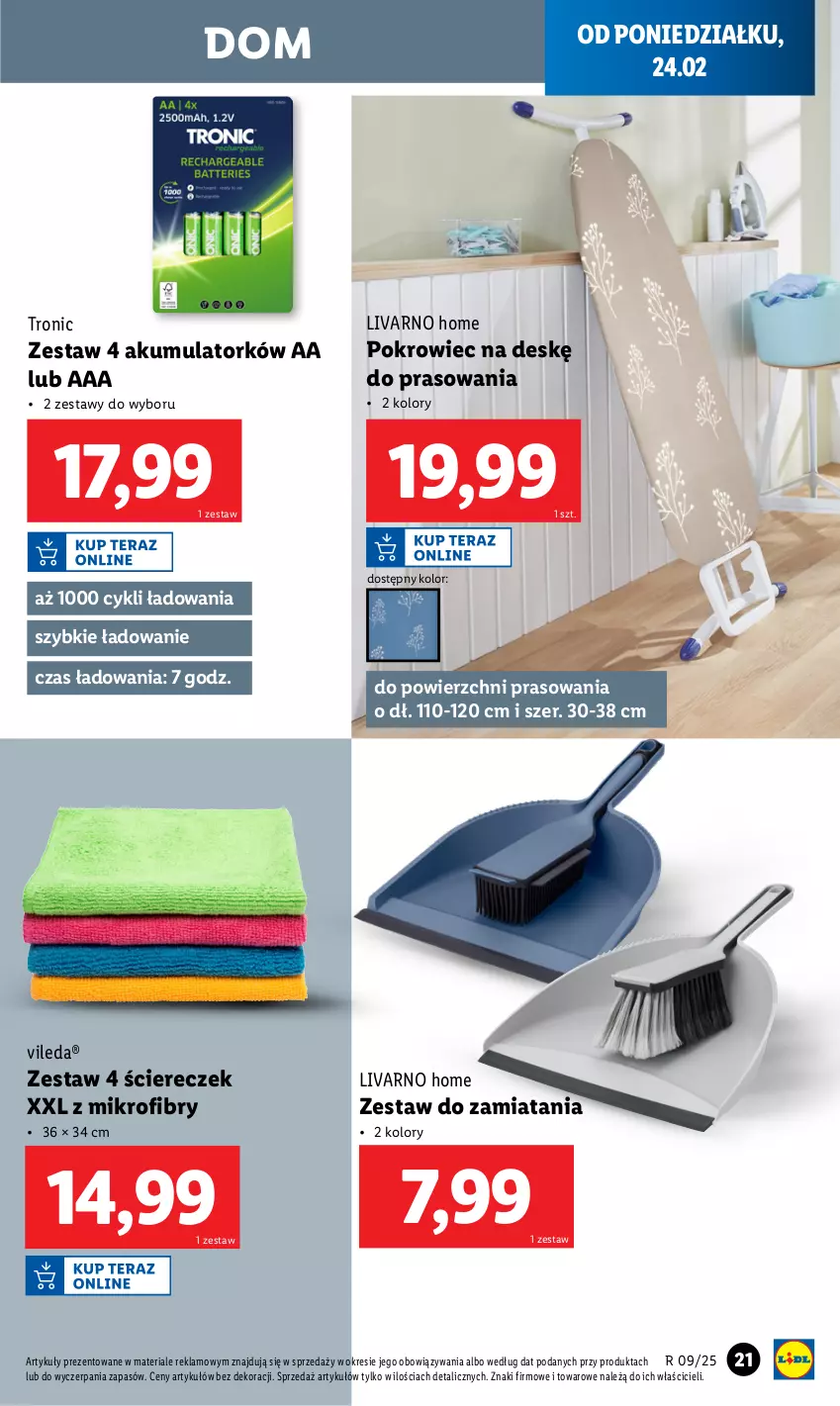 Gazetka promocyjna Lidl - GAZETKA - ważna 24.02 do 01.03.2025 - strona 23 - produkty: Akumulator, Ivar, Pokrowiec, Pokrowiec na deskę, Vileda