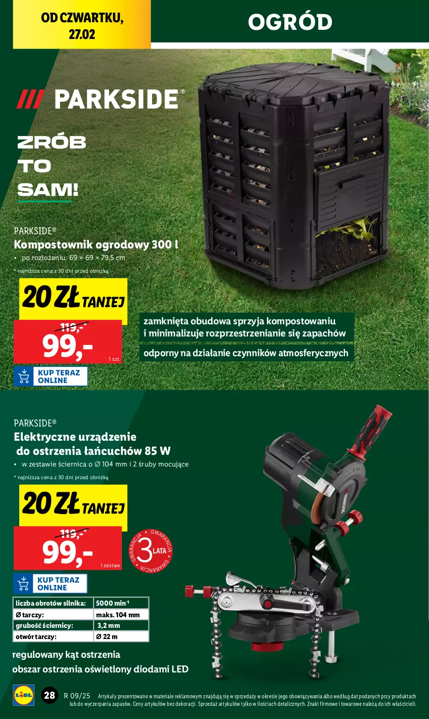 Gazetka promocyjna Lidl - GAZETKA - ważna 24.02 do 01.03.2025 - strona 30 - produkty: Ogród, Parkside, Por