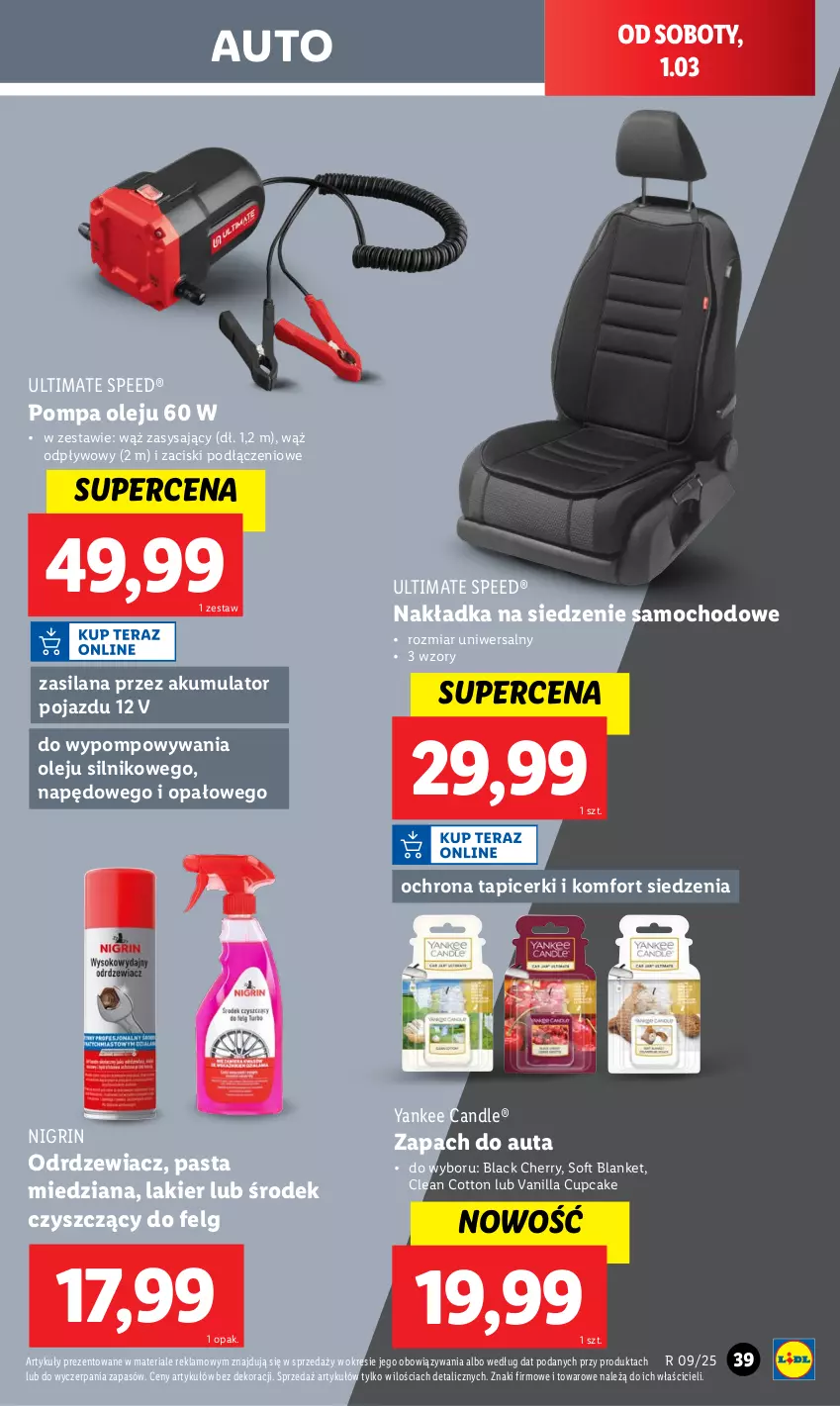 Gazetka promocyjna Lidl - GAZETKA - ważna 24.02 do 01.03.2025 - strona 43 - produkty: Akumulator, Lack, Lakier, LANA, LG, Nakładka na siedzenie, Olej, Pojazd, Silan