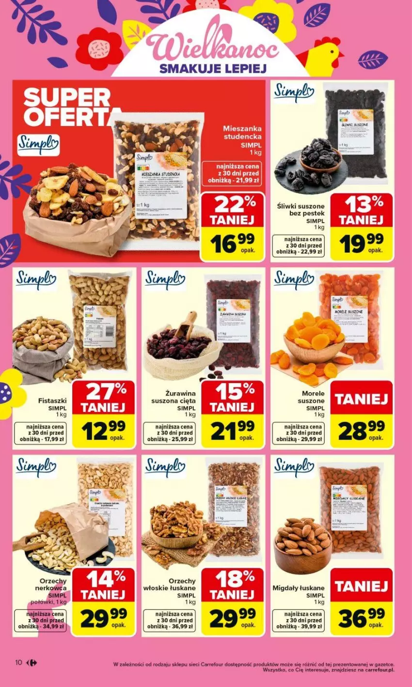 Gazetka promocyjna Carrefour - Gazetka Carrefour, Market od poniedziałku! - ważna 16.03 do 21.03.2026 - strona 12 - produkty: Fa, Migdały, Migdały łuskane, Stek