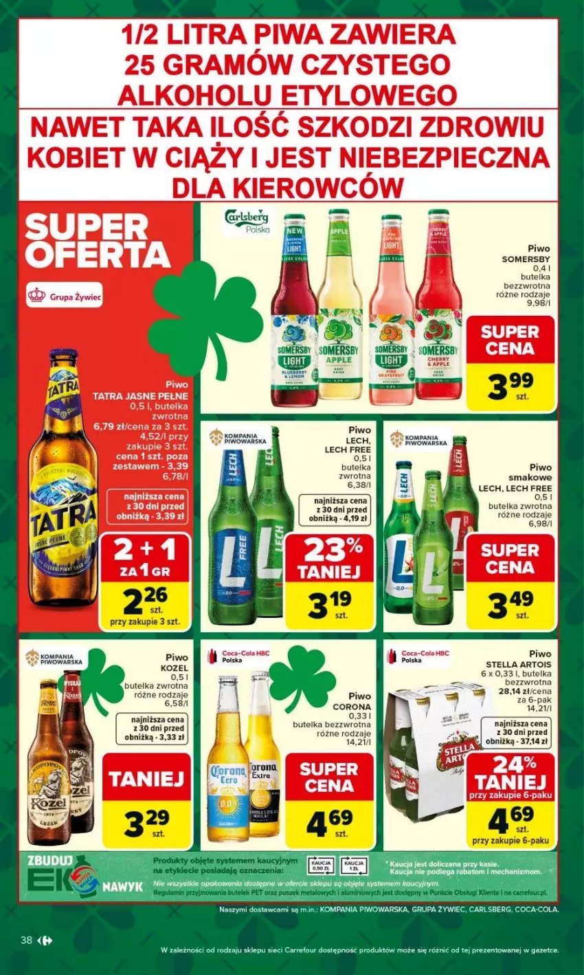 Gazetka promocyjna Carrefour - Gazetka Carrefour, Market od poniedziałku! - ważna 16.03 do 21.03.2026 - strona 40 - produkty: Carlsberg, Kozel, Piwo