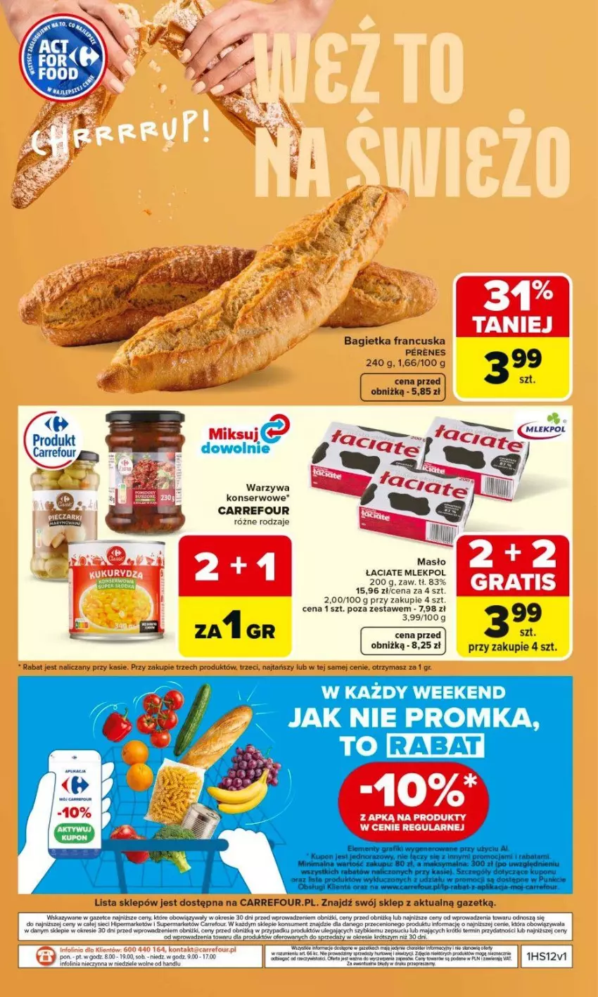 Gazetka promocyjna Carrefour - Gazetka Carrefour, Market od poniedziałku! - ważna 16.03 do 21.03.2026 - strona 50 - produkty: Bagietka, Gra, Ser, Taca, Warzywa, Warzywa konserwowe