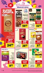 Gazetka promocyjna Carrefour - Gazetka Carrefour, Market od poniedziałku! - Gazetka - ważna od 21.03 do 21.03.2026 - strona 28 - produkty: BIC, Kawa ziarnista, Kawa mielona, Kawa, Dilmah, Herbata czarna, Lipton, Cappuccino, Jacobs, Irving, Herbata, Fa