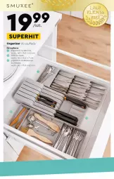 Gazetka promocyjna Biedronka - Gazetka - ważna od 05.10 do 05.10.2022 - strona 20 - produkty: Noż, Blok na noże, Pojemnik na sztućce, Organizer, Pojemnik, Laur