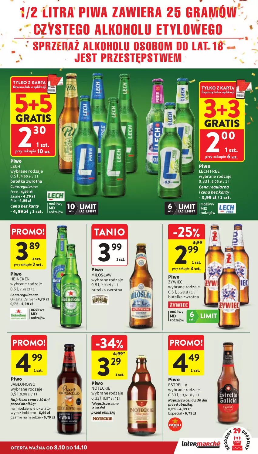 Gazetka promocyjna Intermarche - Gazetka promocyjna - ważna 08.10 do 14.10.2026 - strona 35 - produkty: Gin, Gra, Heineken, Imbir, Piwa, Piwo