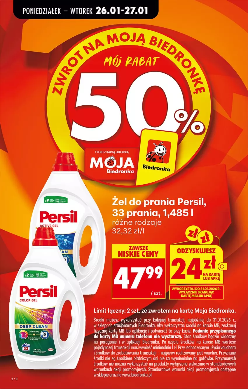 Gazetka promocyjna Biedronka - Gazetka - ważna 26.01 do 02.02.2026 - strona 2 - produkty: Persil, Tran