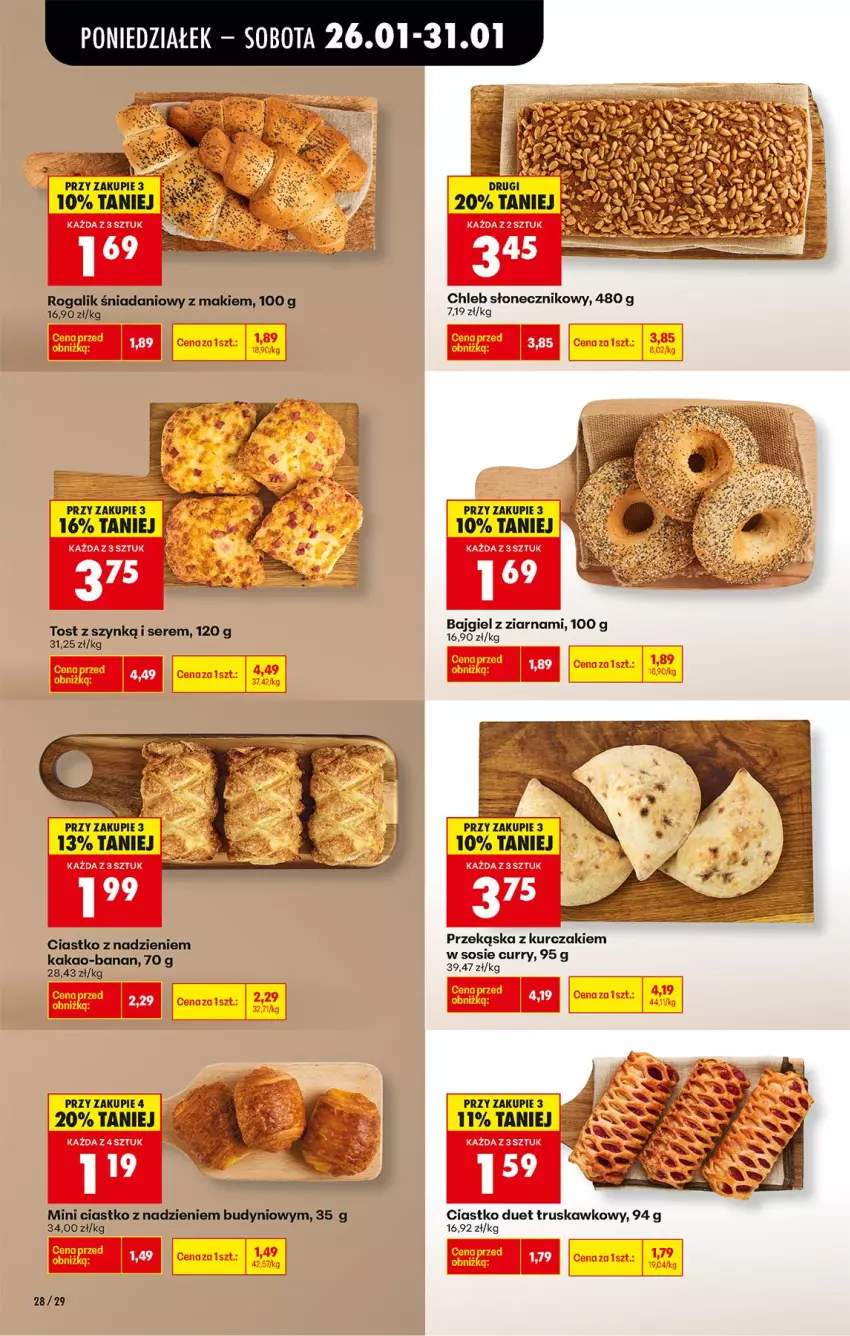 Gazetka promocyjna Biedronka - Gazetka - ważna 26.01 do 02.02.2026 - strona 32 - produkty: Chleb, Danio, Kakao, Kurczak, Rogal, Ser, Sos