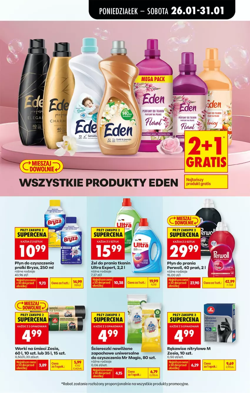 Gazetka promocyjna Biedronka - Gazetka - ważna 26.01 do 02.02.2026 - strona 63 - produkty: Bryza, Perwoll, Płyn do prania, Por, Pralki, Rękawice, Worki na śmiec, Worki na śmieci