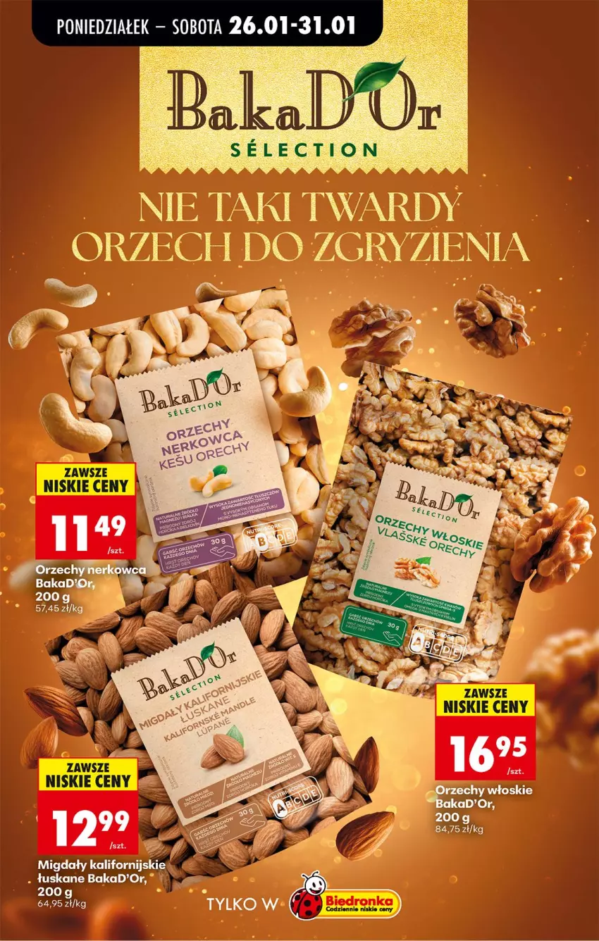 Gazetka promocyjna Biedronka - Gazetka - ważna 26.01 do 02.02.2026 - strona 65 - produkty: Fa, Migdały, Orzechy włoskie