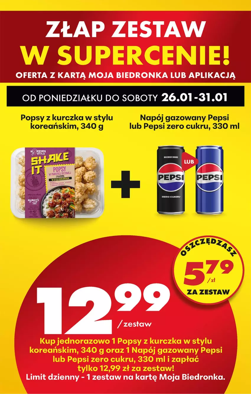 Gazetka promocyjna Biedronka - Gazetka - ważna 26.01 do 02.02.2026 - strona 69 - produkty: Napój, Napój gazowany, Pepsi