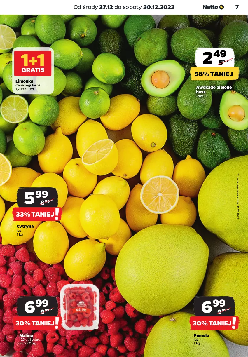 Gazetka promocyjna Netto - Artykuły spożywcze - ważna 27.12 do 30.12.2023 - strona 7 - produkty: Limonka, Pomelo
