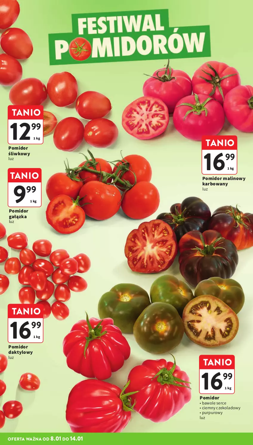 Gazetka promocyjna Intermarche - Gazetka promocyjna - ważna 08.01 do 14.01.2026 - strona 13 - produkty: Pomidor malinowy, Pur, Ser