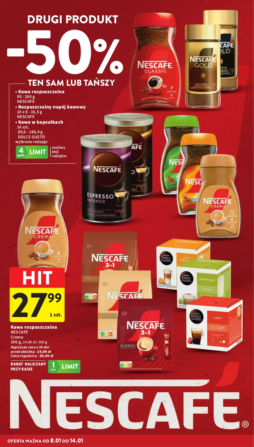 Gazetka promocyjna Intermarche - Gazetka promocyjna - ważna 08.01 do 14.01.2026 - strona 31 - produkty: Dolce Gusto, Kawa, Kawa rozpuszczalna, Napój