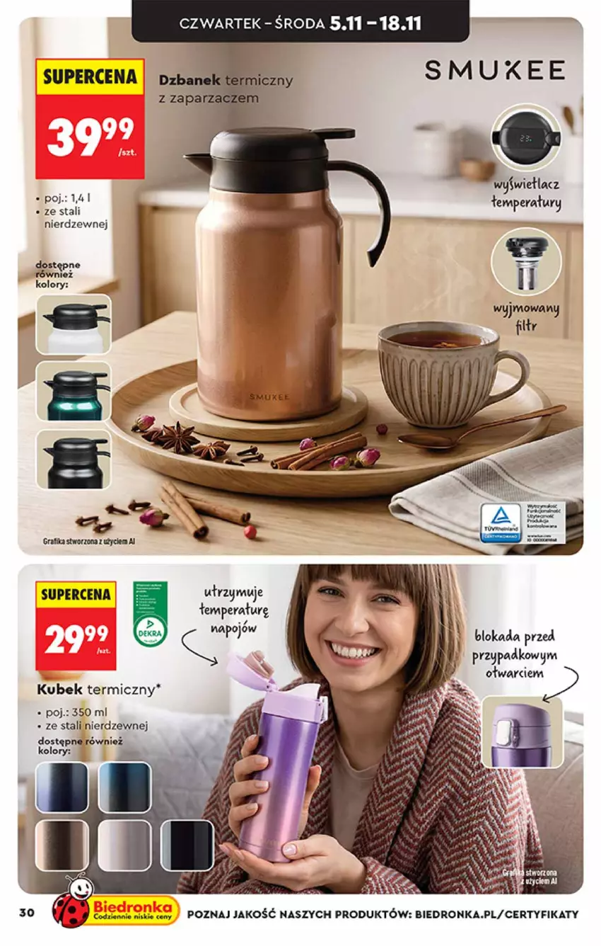 Gazetka promocyjna Biedronka - Okazje Tygodnia - ważna 31.10 do 14.11.2026 - strona 30 - produkty: Kubek, Kubek termiczny