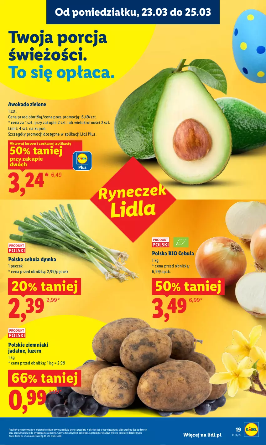 Gazetka promocyjna Lidl - Gazetka ważna od 23.03 do 25.03 - ważna 23.03 do 25.03.2026 - strona 19 - produkty: Cebula, Por, Ziemniaki