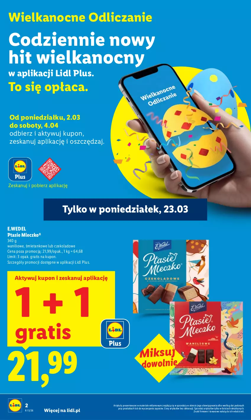 Gazetka promocyjna Lidl - Gazetka ważna od 23.03 do 25.03 - ważna 23.03 do 25.03.2026 - strona 2 - produkty: Gra, Mleczko, Ptasie mleczko