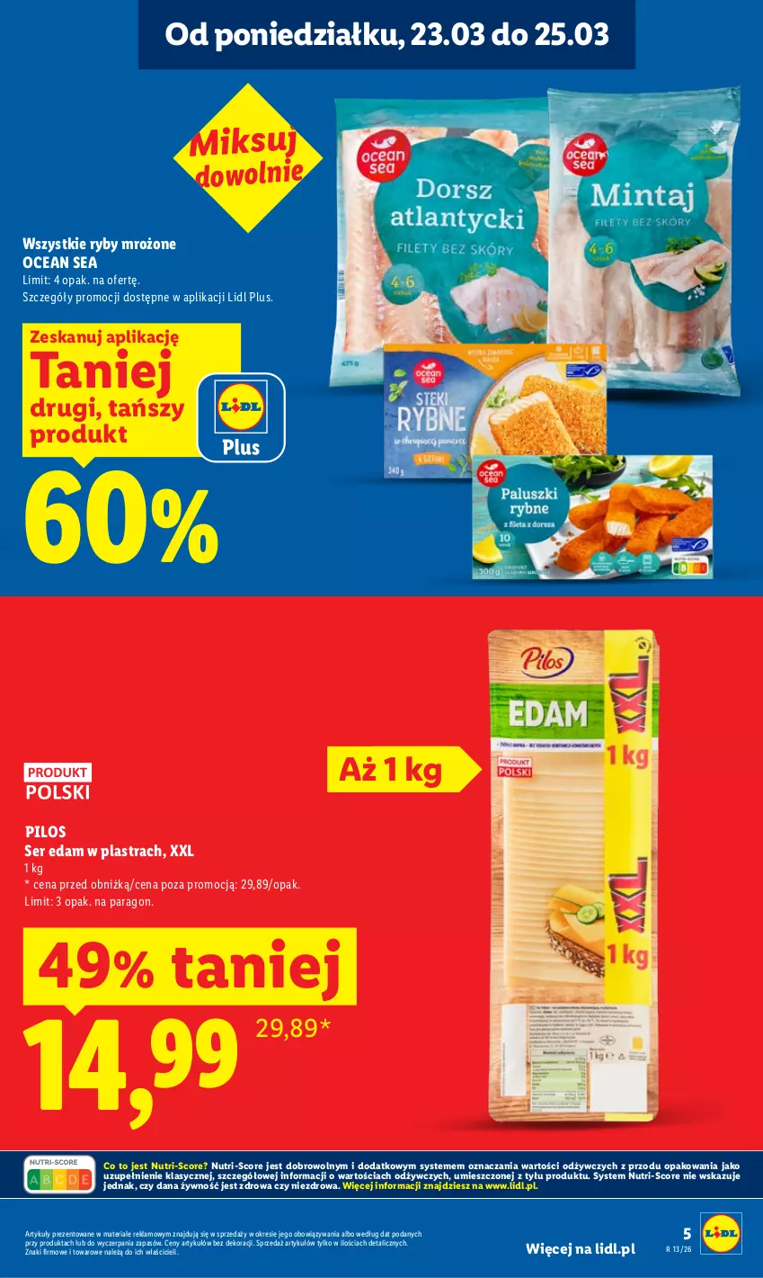 Gazetka promocyjna Lidl - Gazetka ważna od 23.03 do 25.03 - ważna 23.03 do 25.03.2026 - strona 5 - produkty: Edam, Pilos, Ser