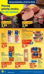 Gazetka promocyjna Lidl - Gazetka ważna od 23.03 do 25.03 - Gazetka - ważna od 25.03 do 25.03.2026 - strona 26 - produkty: Krakus, Pur, Gra, Parówki, Parówki z szynki, Kiełbasa podwawelska, Parówki z indyka, Wawel, Szynka, Tarczyński, PIKOK, Boczek, Kabanos, Kiełbasa
