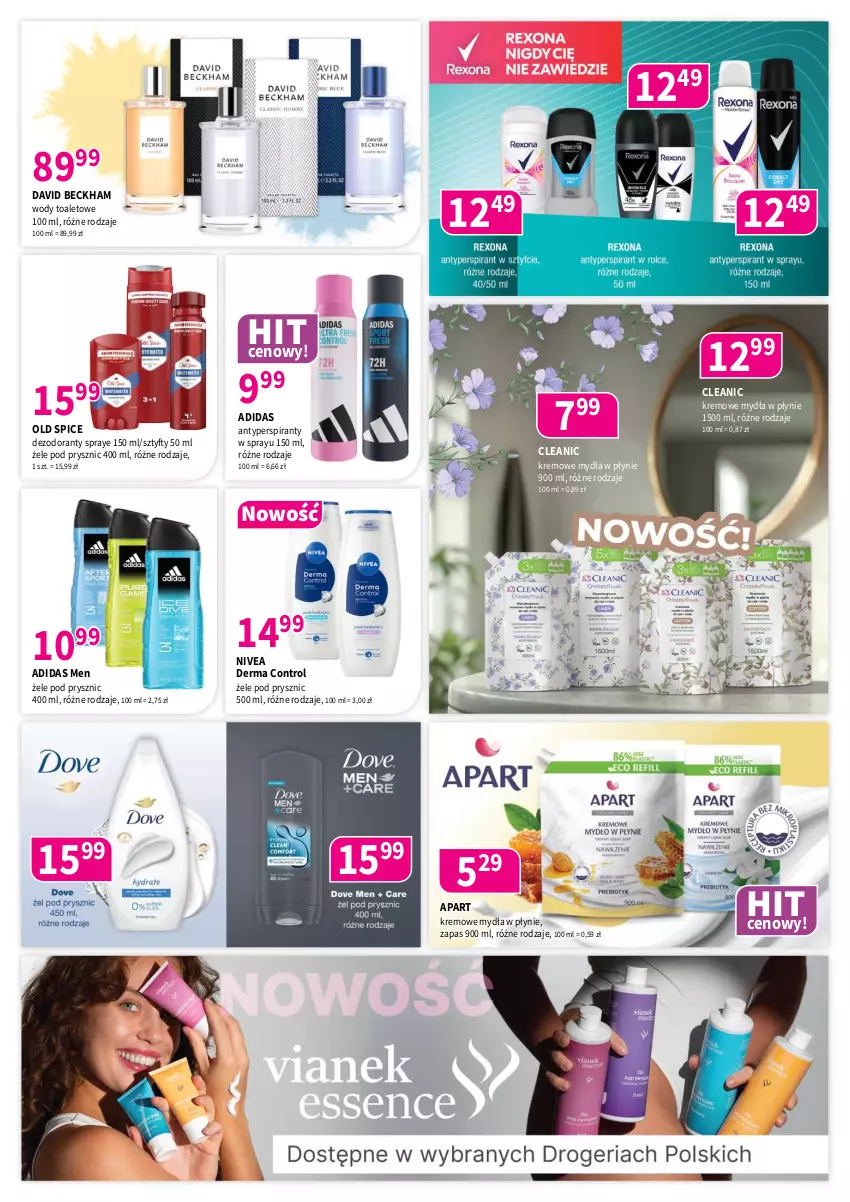 Gazetka promocyjna Drogerie Polskie - Gazetka - ważna 10.10 do 31.10.2025 - strona 5 - produkty: Adidas, Antyperspirant, Cleanic, Control, David Beckham, Dezodorant, Nivea, Old Spice