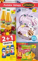 Gazetka promocyjna Arhelan - Gazetka - Gazetka - ważna od 23.07 do 23.07.2023 - strona 1 - produkty: Gra, Danone, Chipsy, Lody, Napój mleczny, Crunchips, Lorenz, Napój, Hortex