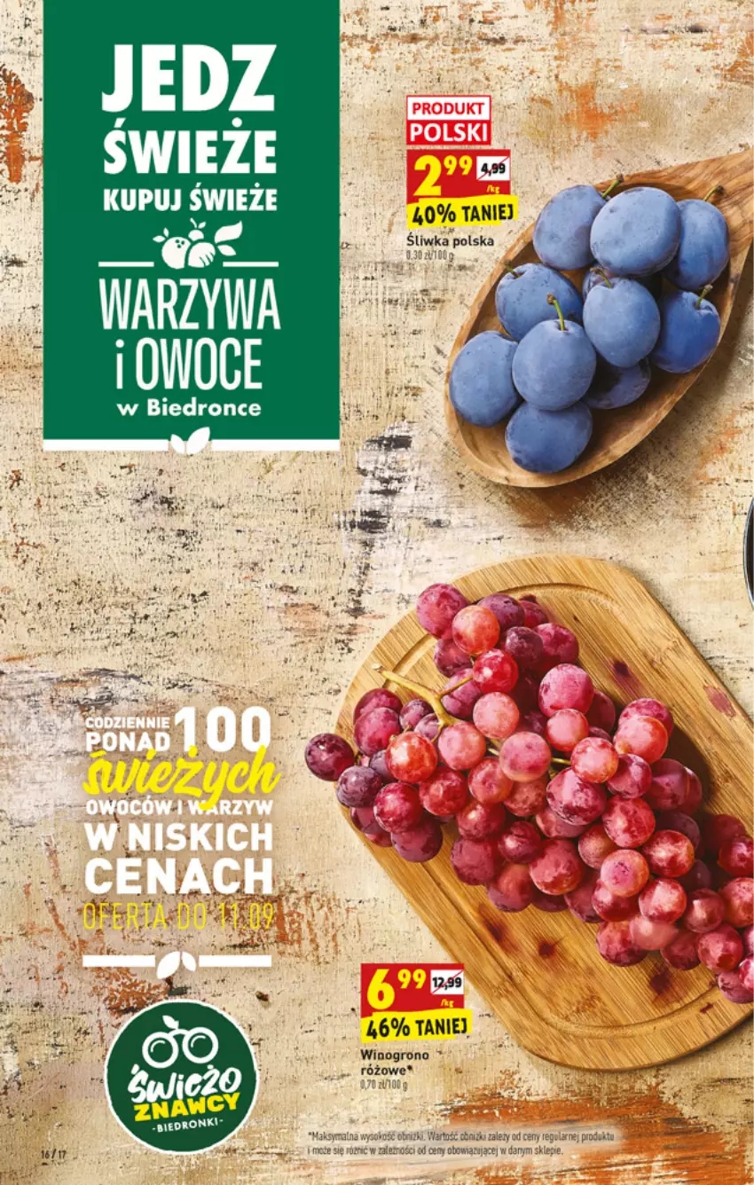 Gazetka promocyjna Biedronka - W tym tygodniu - ważna 09.09 do 14.09.2021 - strona 16 - produkty: Owoce, Wino, Winogrona