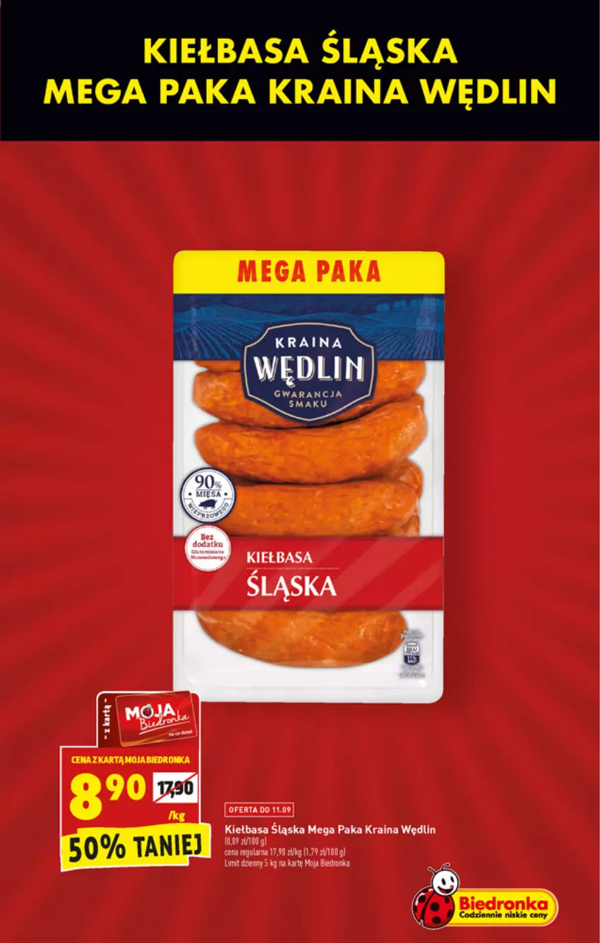 Gazetka promocyjna Biedronka - W tym tygodniu - ważna 09.09 do 14.09.2021 - strona 9 - produkty: Kiełbasa, Kiełbasa śląska, Tera