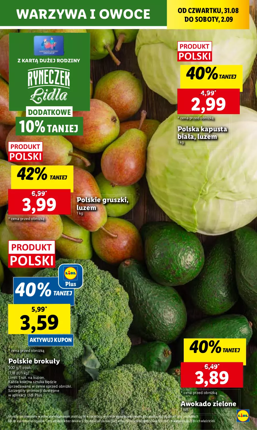 Gazetka promocyjna Lidl - GAZETKA - ważna 31.08 do 02.09.2023 - strona 23 - produkty: Brokuły, Chleb, Gruszki, Olej, Owoce, Ser, Warzywa, Warzywa i owoce