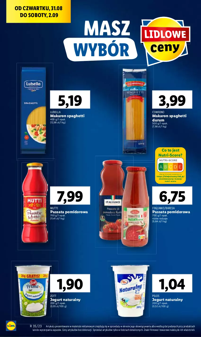 Gazetka promocyjna Lidl - GAZETKA - ważna 31.08 do 02.09.2023 - strona 26 - produkty: Bell, Bella, Jogurt, Jogurt naturalny, Lubella, Pilos, Rum, Zott