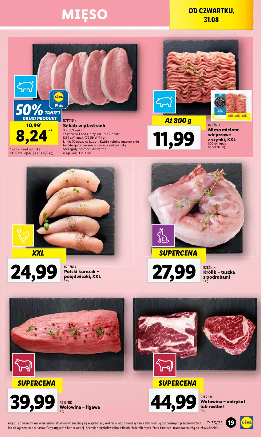 Gazetka promocyjna Lidl - GAZETKA - ważna 31.08 do 02.09.2023 - strona 33 - produkty: Królik, Kurczak, Rostbef, Tusz