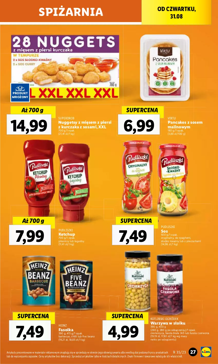 Gazetka promocyjna Lidl - GAZETKA - ważna 31.08 do 02.09.2023 - strona 41 - produkty: Heinz, Kurczak, Pudliszki, Sos, Virtu