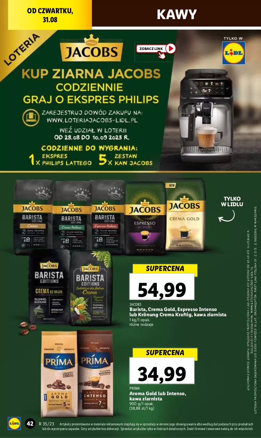 Gazetka promocyjna Lidl - GAZETKA - ważna 31.08 do 02.09.2023 - strona 56 - produkty: Jacobs, Prima