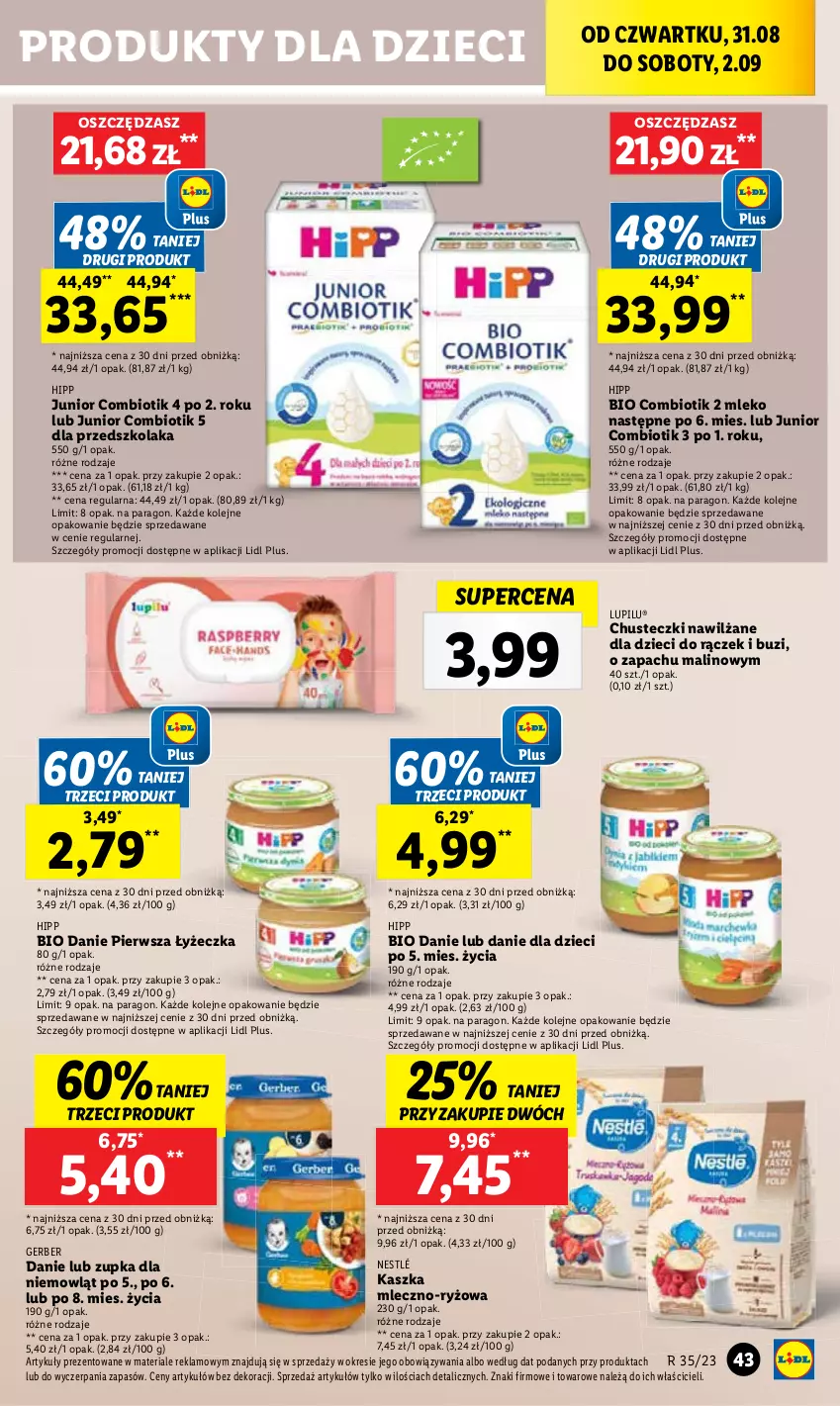 Gazetka promocyjna Lidl - GAZETKA - ważna 31.08 do 02.09.2023 - strona 57 - produkty: Gerber, HiPP, Nestlé