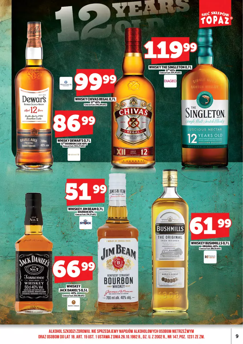 Gazetka promocyjna Topaz - Gazetka - ważna 16.02 do 26.02.2026 - strona 11 - produkty: Bourbon, Bushmills, Gin, Por, Top, Whiskey, Whisky